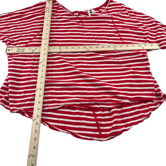 Cato Active Red & White Striped Womens Plus Size Top 18/20W short sleeves knit - Picture 4 of 5